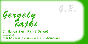 gergely rajki business card